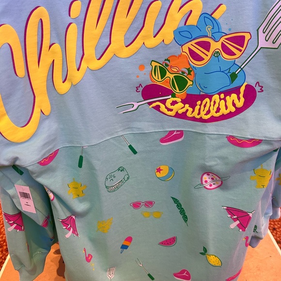 Disney Parks Pixar Toy Story “Chillin’ Grillin” Ducky & Bunny Mint Spirit Jersey - Picture 2 of 3